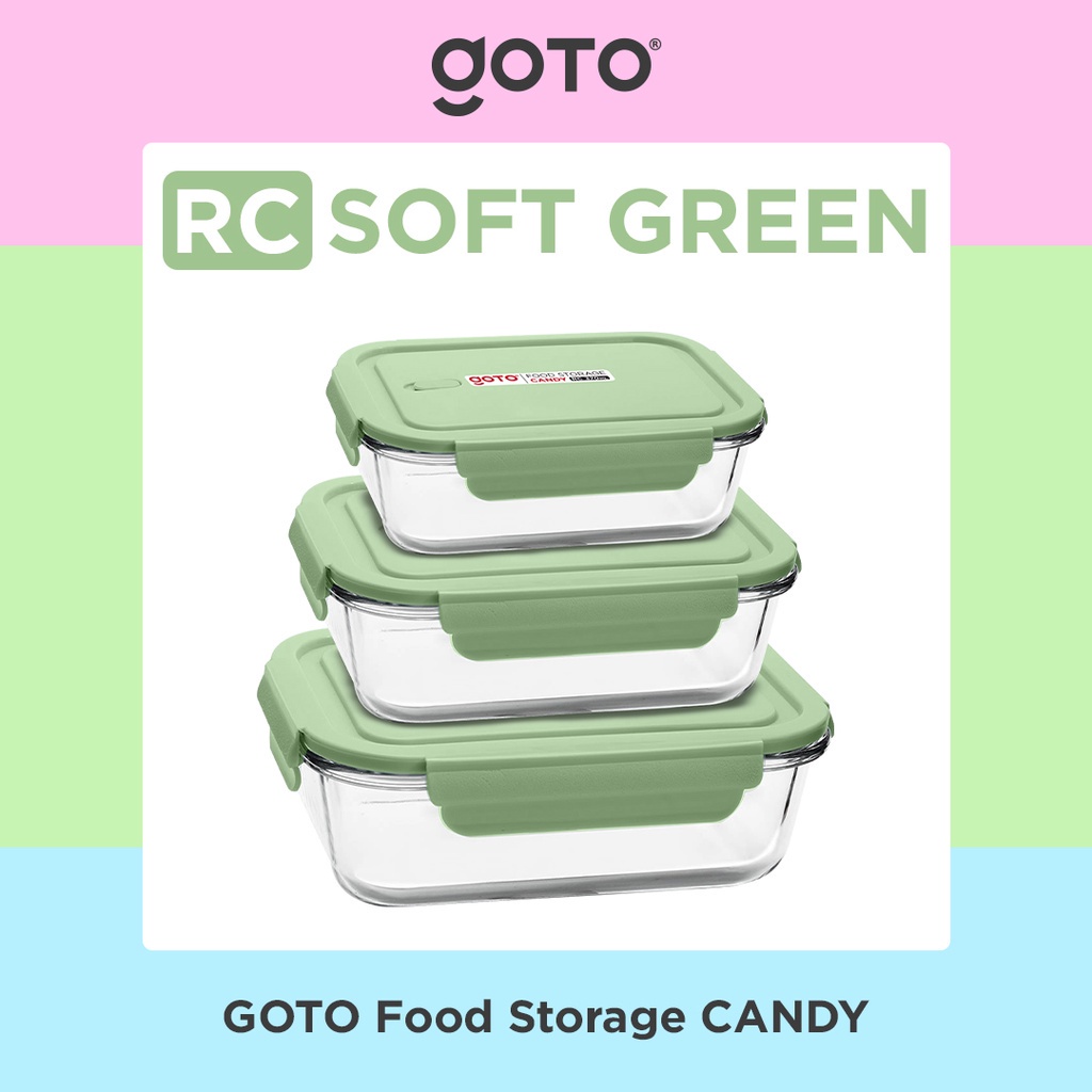 Goto Food Storage Candy Kotak Bekal Kaca Tempat Peyimpanan Makanan