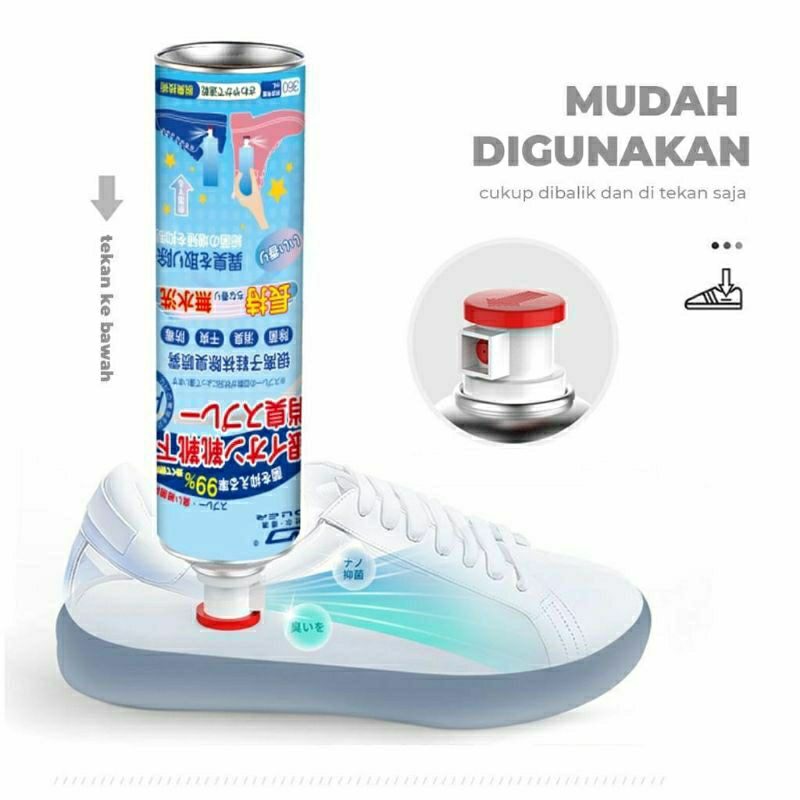 Spray anti bau untuk sepatu kaos kaki isi 260ml