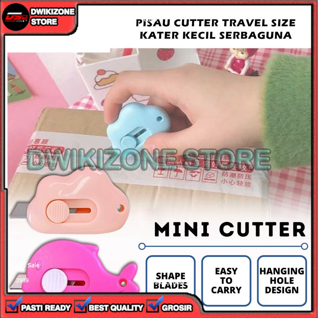 

[DZS] PISAU PEMOTONG CUTTER MINI KARAKTER KERTAS PLASTIK UNBOXING TRAVEL SIZE ALAT TULIS SEKOLAH