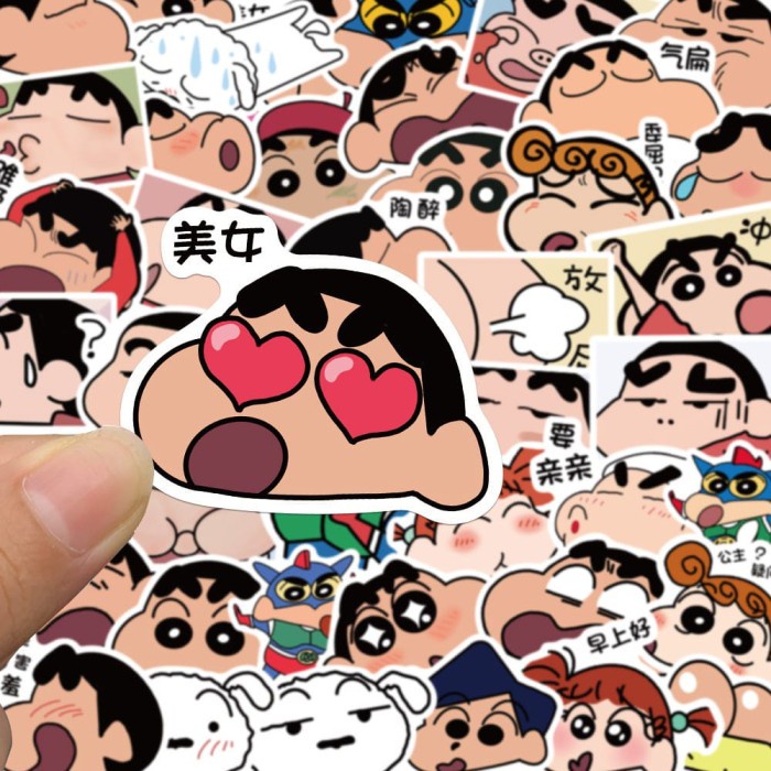 

stiker kartun Sinchan isi 50pcs