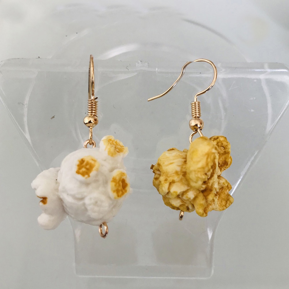 Simulasi Anting Makanan Earing Realistis Popcorn Lucu Untuk Wanita Anting Korea Lucu Fried Chicken Menjuntai Drop