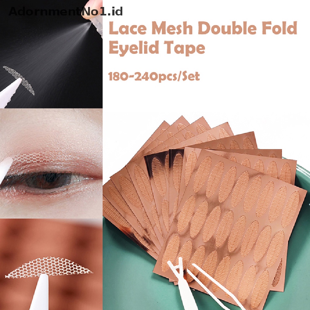 [AdornmentNo1] 180/240pcs Invisible Lace Double Eyelid Tape Lift Strips Stiker Pita Mata Jaring [ID]