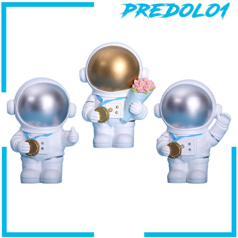 [Predolo1] Figurine Astronot Patung Angka Kerajinan Dekorasi Resin Untuk Ruang Tamu