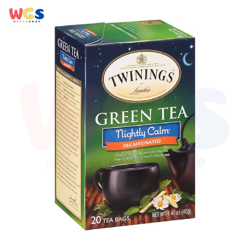 Twinings of London Green Tea Night Calm Decaffeinated Tea 20p x 2g