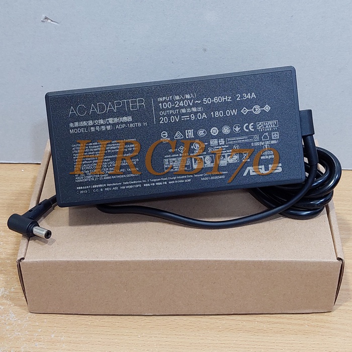 Adaptor Charger For Asus ROG 20V - 9A 180W DC 6.0×3.7mm LOGO ROG -HRCB