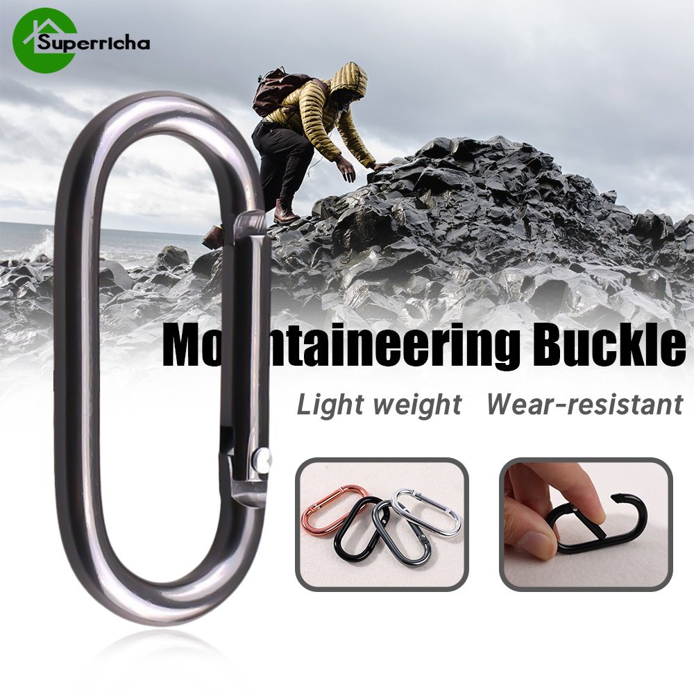 Hot Sale/1PC Multifungsi Oval Spring O Ring Bag Ransel Gesper Untuk Botol Air Konektif Gantungan Kunci Liontin Dibuka Paduan Aluminium Carabiner Aksesoris Olahraga Luar Ruangan