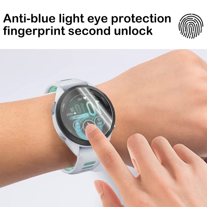 [Unggulan] Tangguh Tempered Film Super Jernih Air Gel Film Aksesoris Perlindungan Jam Tangan Anti-fouling Smartwatch Film Watch Screen Protector Untuk Garmin Forerunner 265s /265 /965