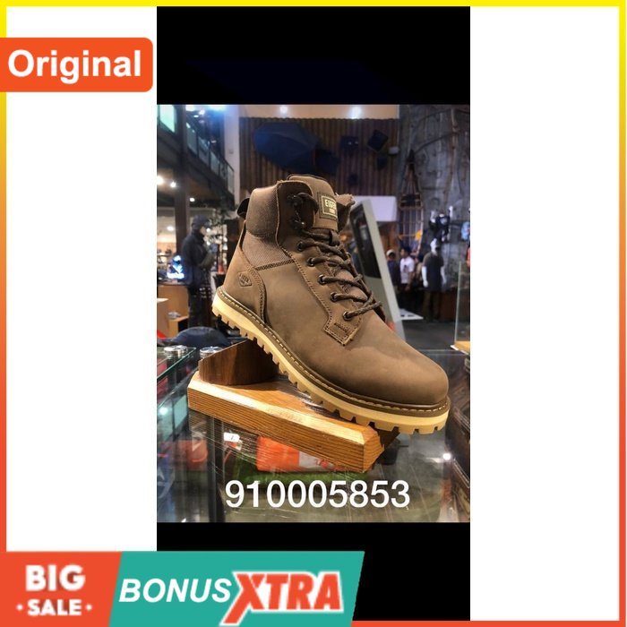 Sepatu EllGER1989 ELGON Shoes Brown Olive 91000 5853 Original Cowok Bandung
