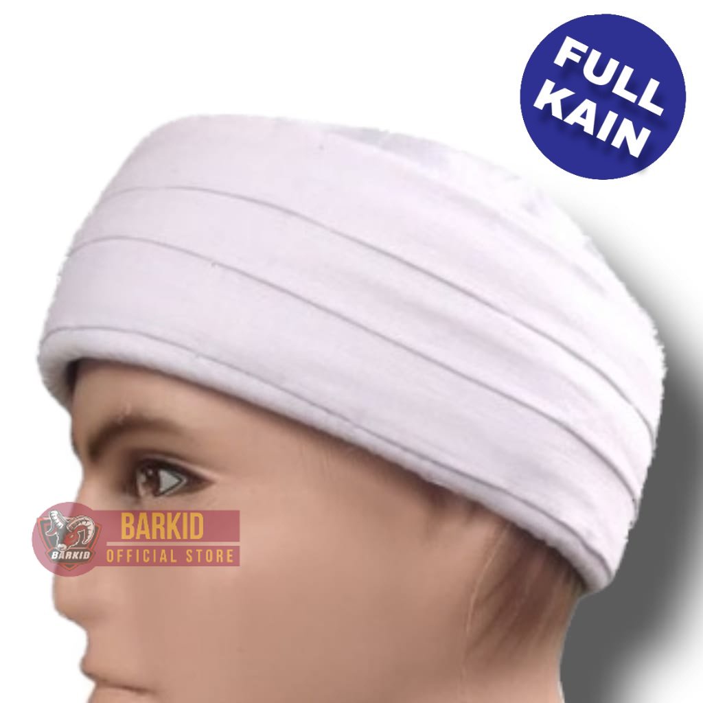 peci buhun FULL KAIN praktis warna putih iket sunda bendo peci kopeah kopiah iket wali habib habaib 