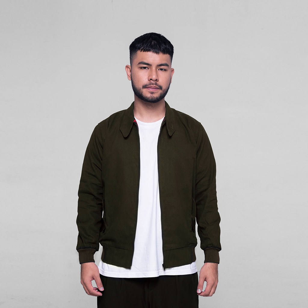 Fargo Jaket Pria Harrington Jacket Olive Green
