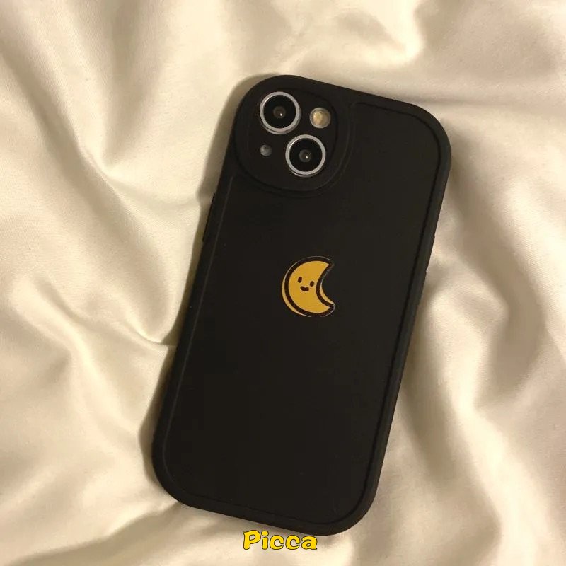 Kartun Bulan Matahari Pasangan Ponsel Case Untuk Infinix Hot11 10 9 Bermain Hot 10 Lite Hot 10s 10T 11s Infinix Smart5 6 Note8 Simple Warna Solid Lembut Tpu Case Couples Cover