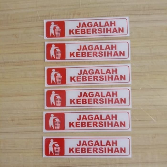 

sign akrilik jagalah kebersihan - Merah, 20 x 5 cm