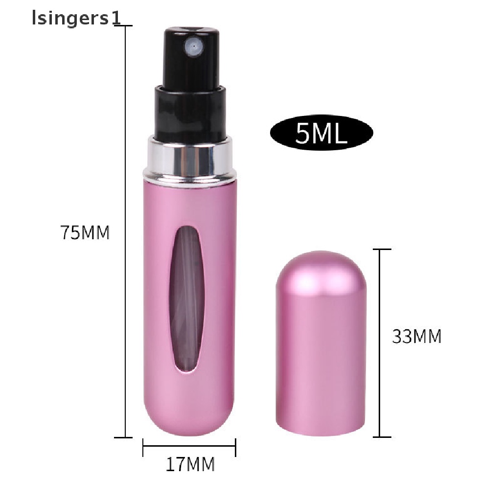 [lsingers1] 5ml Traveling Wadah Cairan Portable Untuk Kosmetik Pompa Aluminium Logam Mini Botol Kosong Isi Ulang Butik