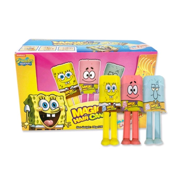 

Korean Magic Hair Candy Korea Viral Squidward Spongebob Candy - Spongebob