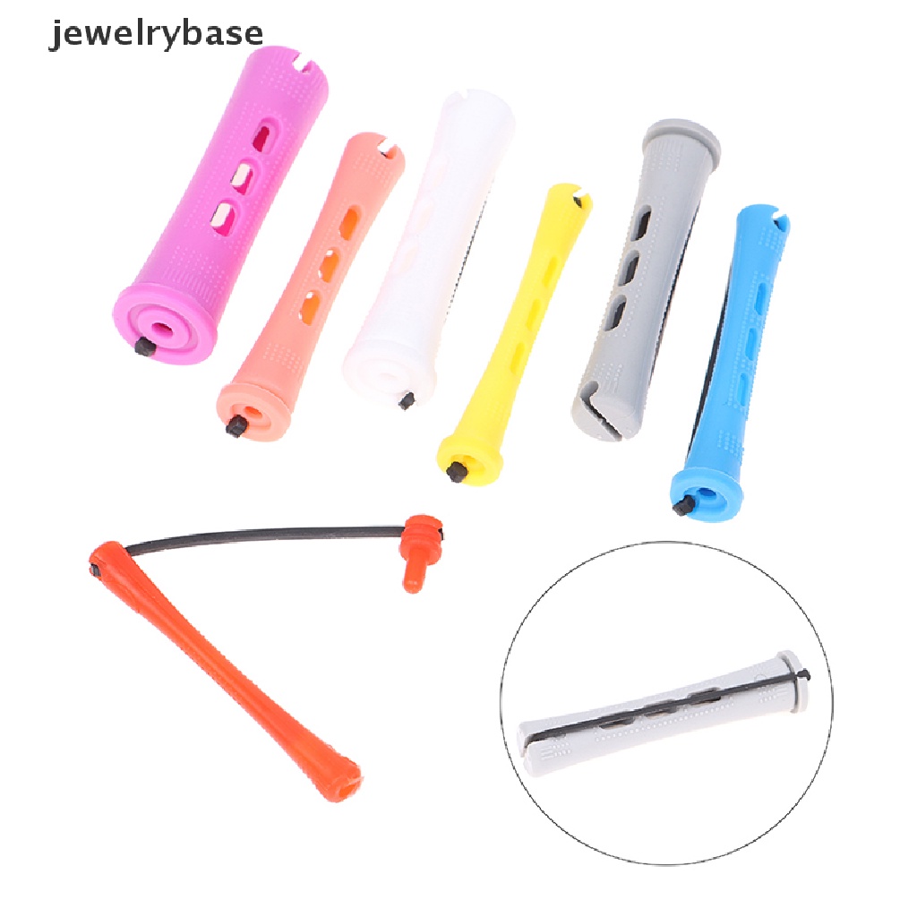 [jewelrybase] 12pcs Batang Perm Rambut Gelombang Dingin Plastik Perming Hair Curling Rollers Curlers Butik