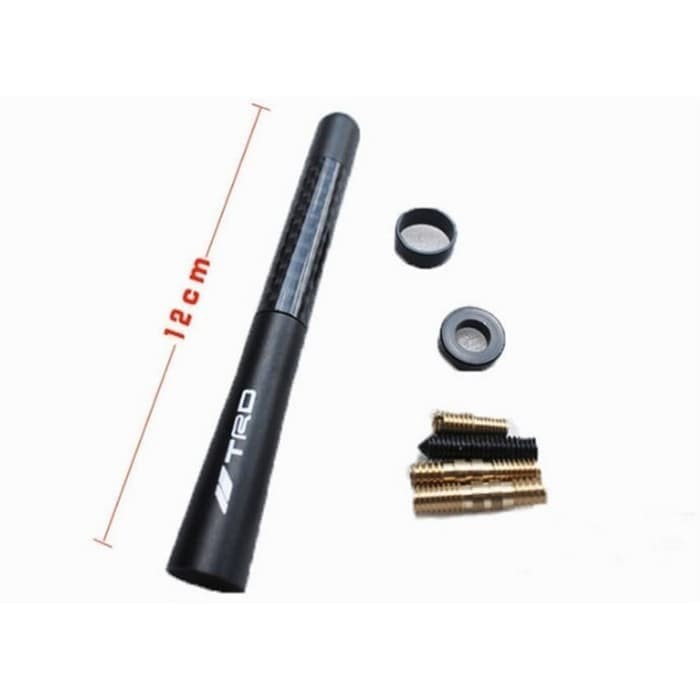 【12 cm】 Antena Radio Mobil Carbon Metal Fiber Universal Antena Penguat Sinyal Radio Mobil