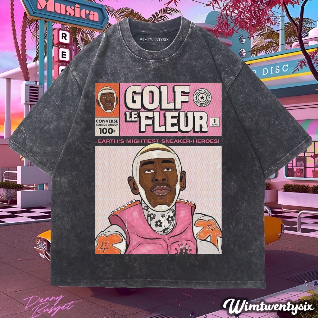 Wimtwentysix “tyler the creator golf le fleur” kaos oversized washing | vintage tee
