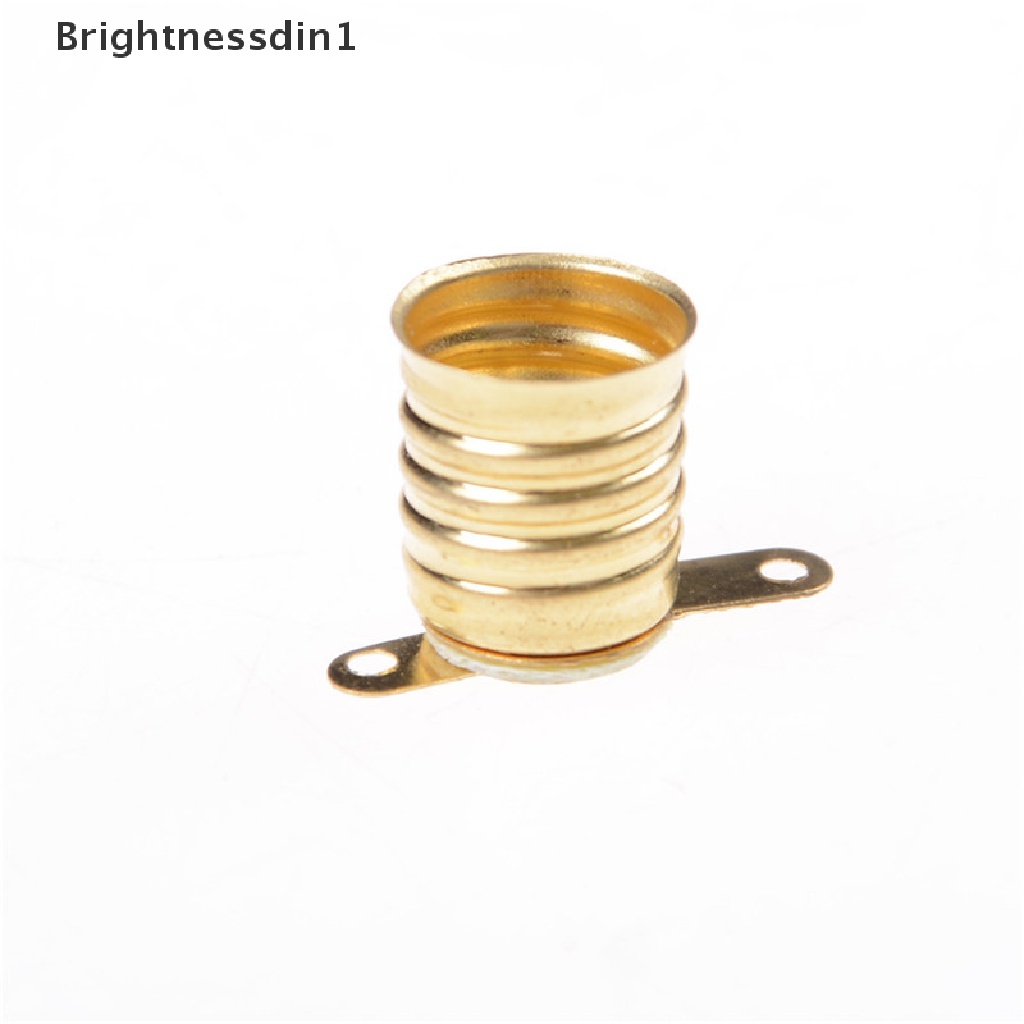 [Brightnessdin1] 5pcs/set E10 Lurus Tembaga Bola Lampu Sekrup Dasar PCB Socket Lamp Holder Butik
