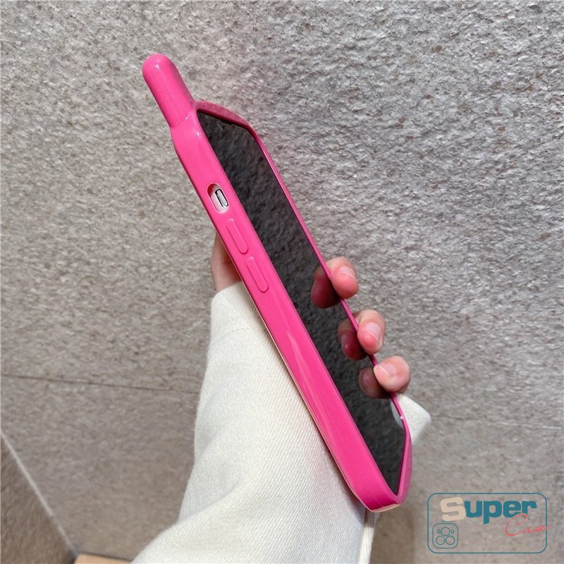 IPHONE Kepribadian Retro Kartun Ponsel Bentuk Case Kompatibel Untuk Iphone13 11 14 12 Pro MAX 7Plus 8Plus XR X XS Max7 8 Plus SE 2020 Kreatif Lucu Strawberry Manyo Lembut Tpu Cover