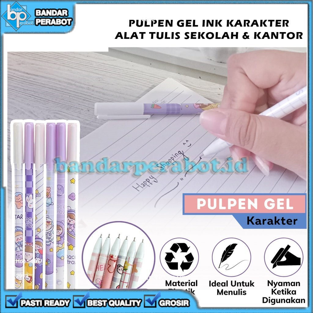 

[BP] PULPEN PENA BALLPOINT KARAKTER GEL 0.5MM ALAT TULIS SEKOLAH KANTOR PEN TINTA