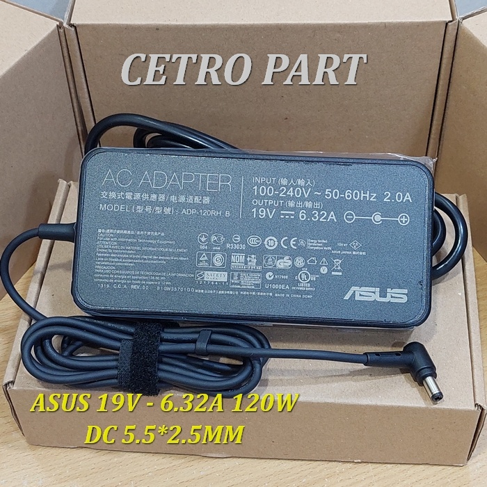 Charger Adaptor Laptop Asus X550VX 19V 6.32A new model square