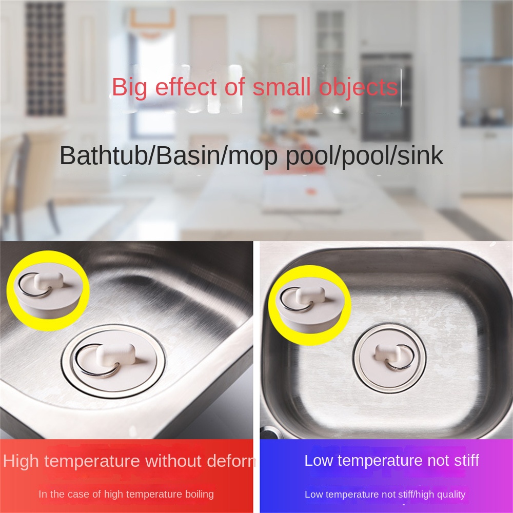 ღ Cuci Kolam Renang Karet Plug Kebocoran-Bukti Dapur Bathtub Stopper Selokan Bathtub Karet Wastafel Wastafel Cover Kamar Mandi Saluran Pembuangan Penyegelan aksesoris