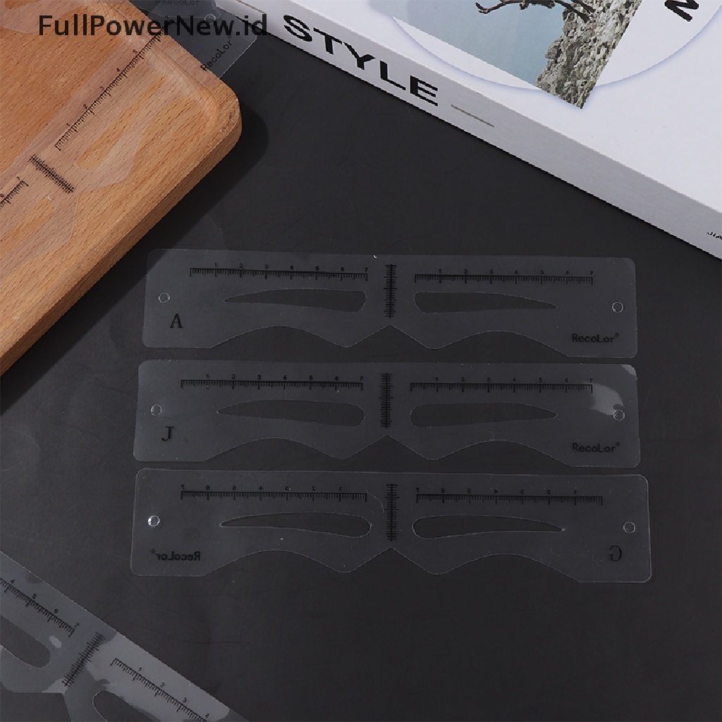 Power 12Pcs/Pack DIY Template Pembentuk Alis Perawatan Alis Membentuk Stensil Kit ID