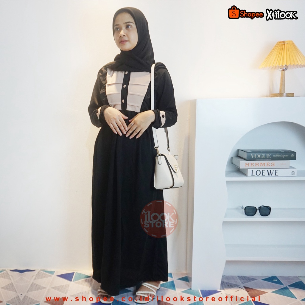 ilook | Hakuna Syari | Termurah Gamis Remaja Modern Terbaru Mikka | Hakuna Syaria | Hakuna Dress