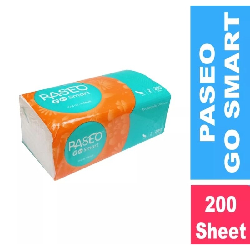 Paseo go smart soft 200 sheets facial tissue