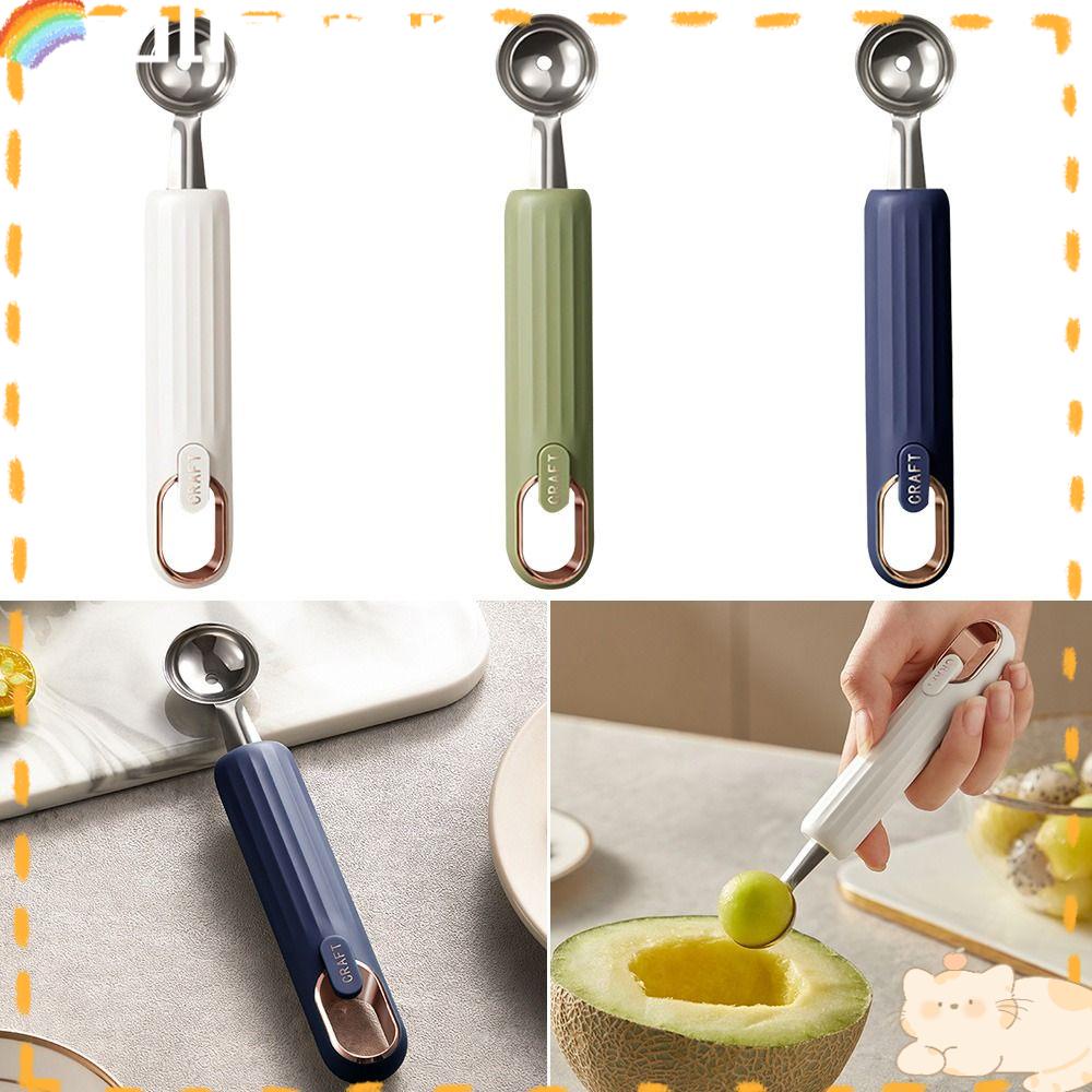 Solighter Sendok Es Krim New Metal Melon Fruit Ball Scooper Scooper Bola Buah