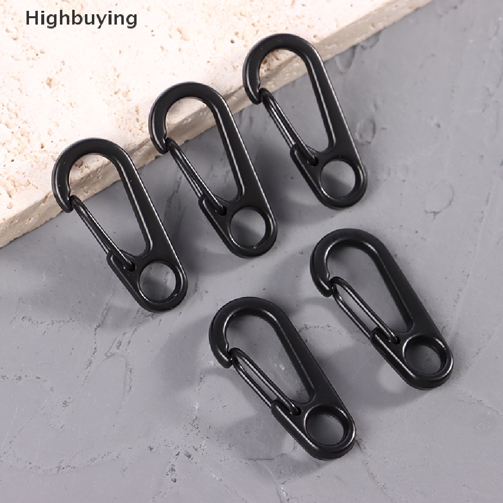 Hbid 5pcs Lobster Clasp Buckle Keychian Mini Carabiner Outdoor Camping Hiking Gesper Alloy Spring Snap Hooks Gantungan Kunci Alat Klip Glory