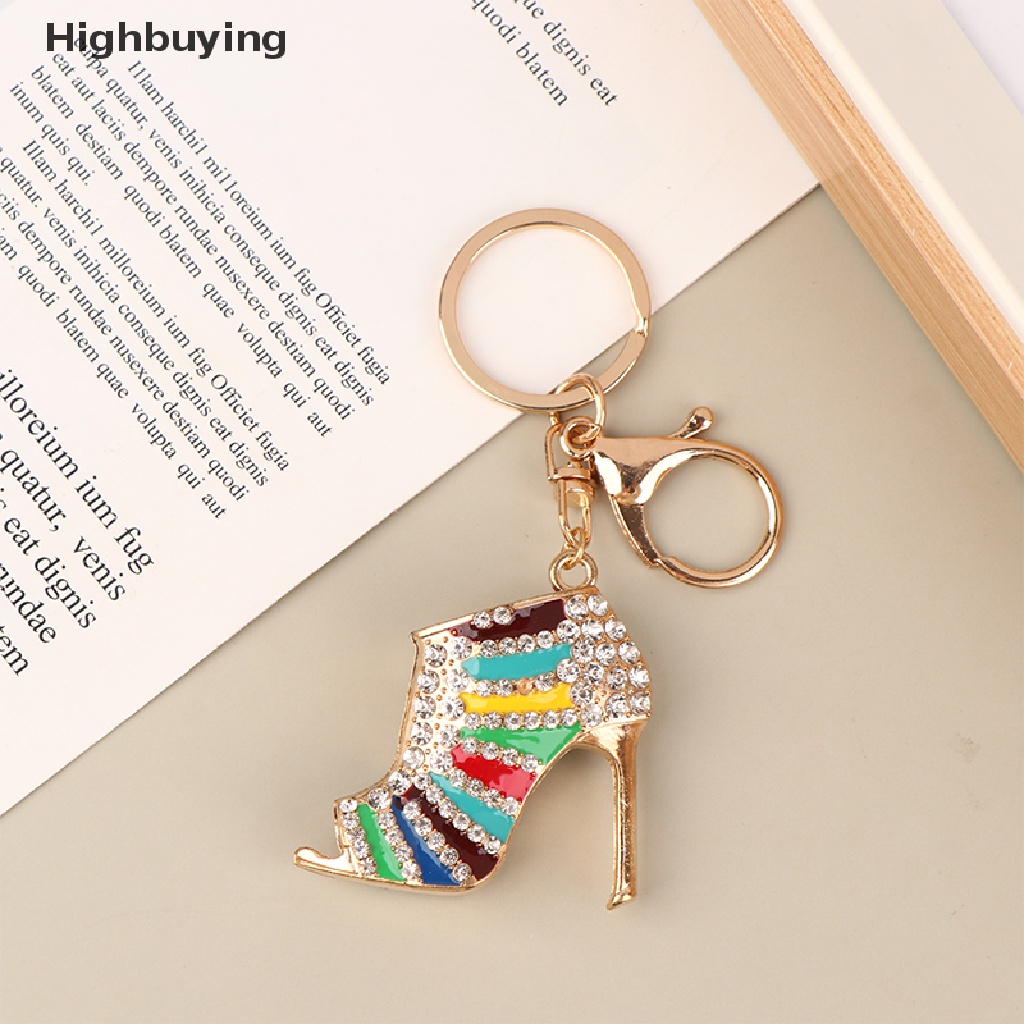 Hbid Fashion Sepatu Tumit Tinggi Liontin Gantungan Kunci Berlian Imitasi Keyring Key Holder Decor Ch Tas Gantungan Kunci Mobil Ornamen Liontin Hadiah Glory