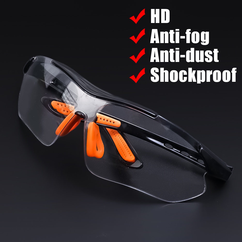 Kacamata Safety Lab Kerja Universal Tahan Air Bernapas HD Kacamata Bersepeda Luar Ruangan Sandproof Glasses