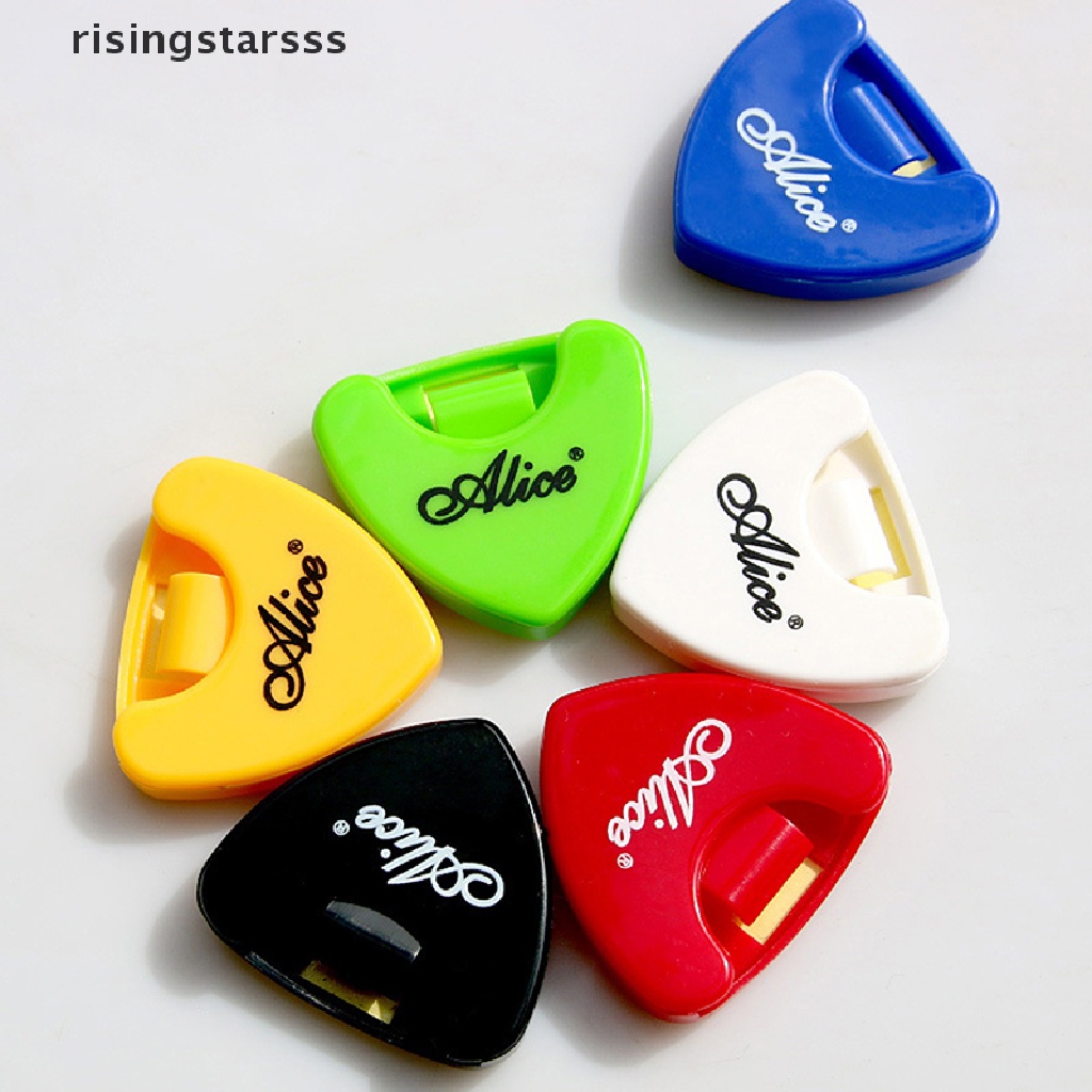 Rsid Span-new Guitar Pick Holder Plastik Plectrum Case Mediator Storage Self Adhesive Jelly