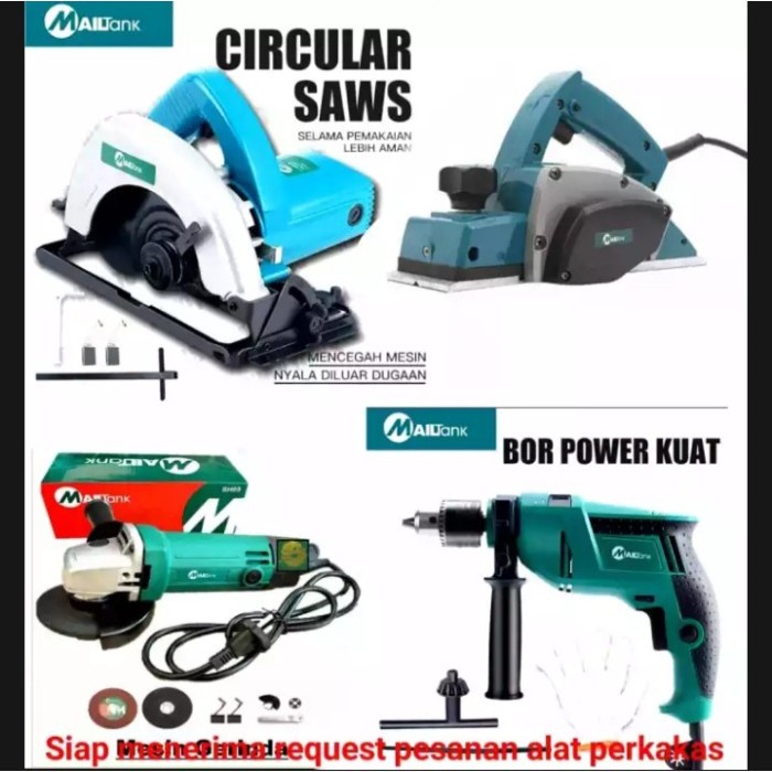 Paket Tukang Kayu Mesin Circular Saw Mesin Planner Mesin Grinda Mesin