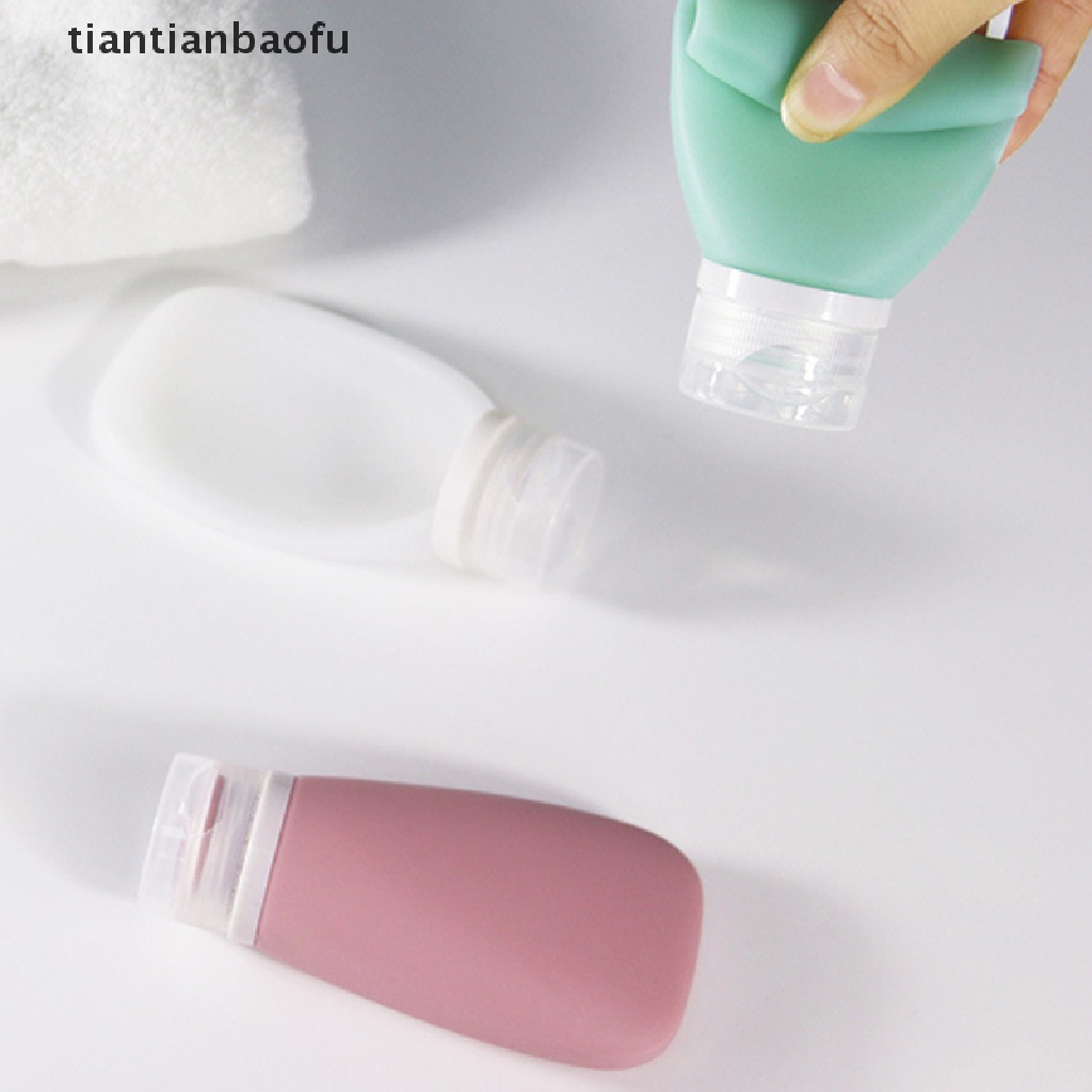 [tiantianbaofu] Dispenser Krim Shampoo Portable Travel Silicone Sub Bottling Sample Container Butik