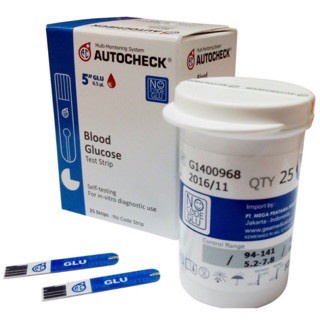 Original STRIP STIK AUTOCHECK GLUCOSE AUTOCHECK GULA DARAH AUTOCHECK ISI 25 STRIP HARGA MUMER 100% O