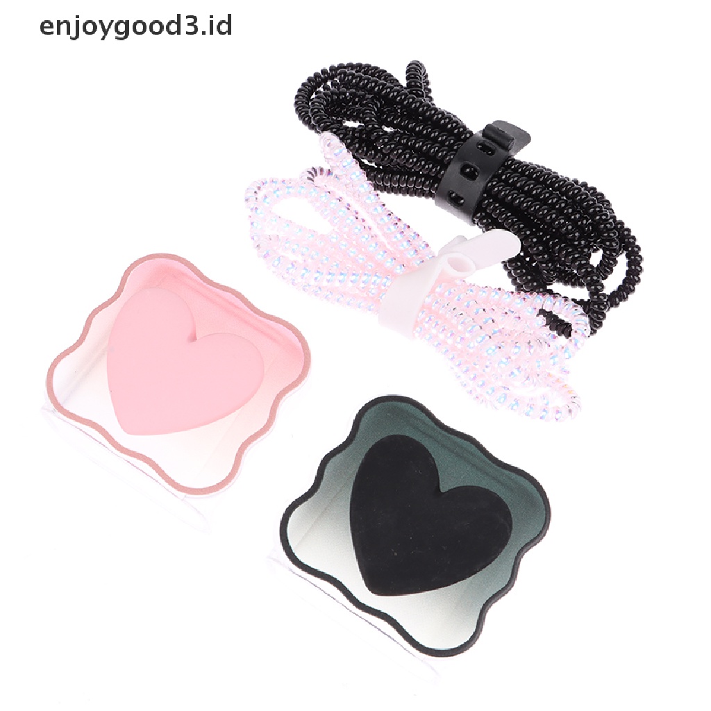 [Rready Stock] Cute Love Heart Clear Charging Pelindung Kabel Case Charging Safe Protector (ID)