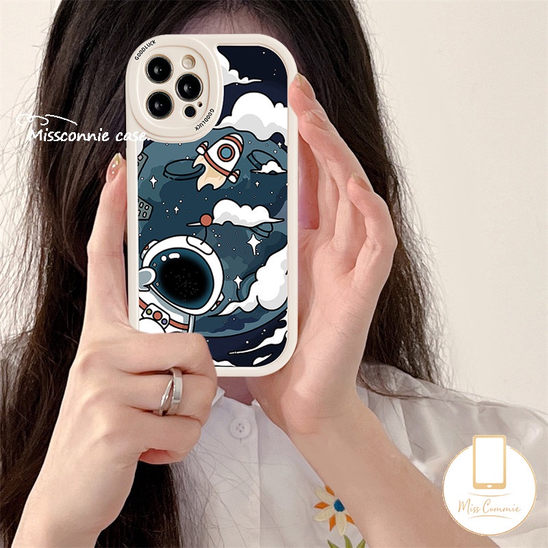 Casing Ponsel Astronot Kartun Lucu Untuk Infinix Infinix Hot9 11 10 Play Hot 10 Lite Hot 10T 10s 11s Note8 Smart 5 6 Trendi Merek NASA Lembut Penutup Belakang Tpu