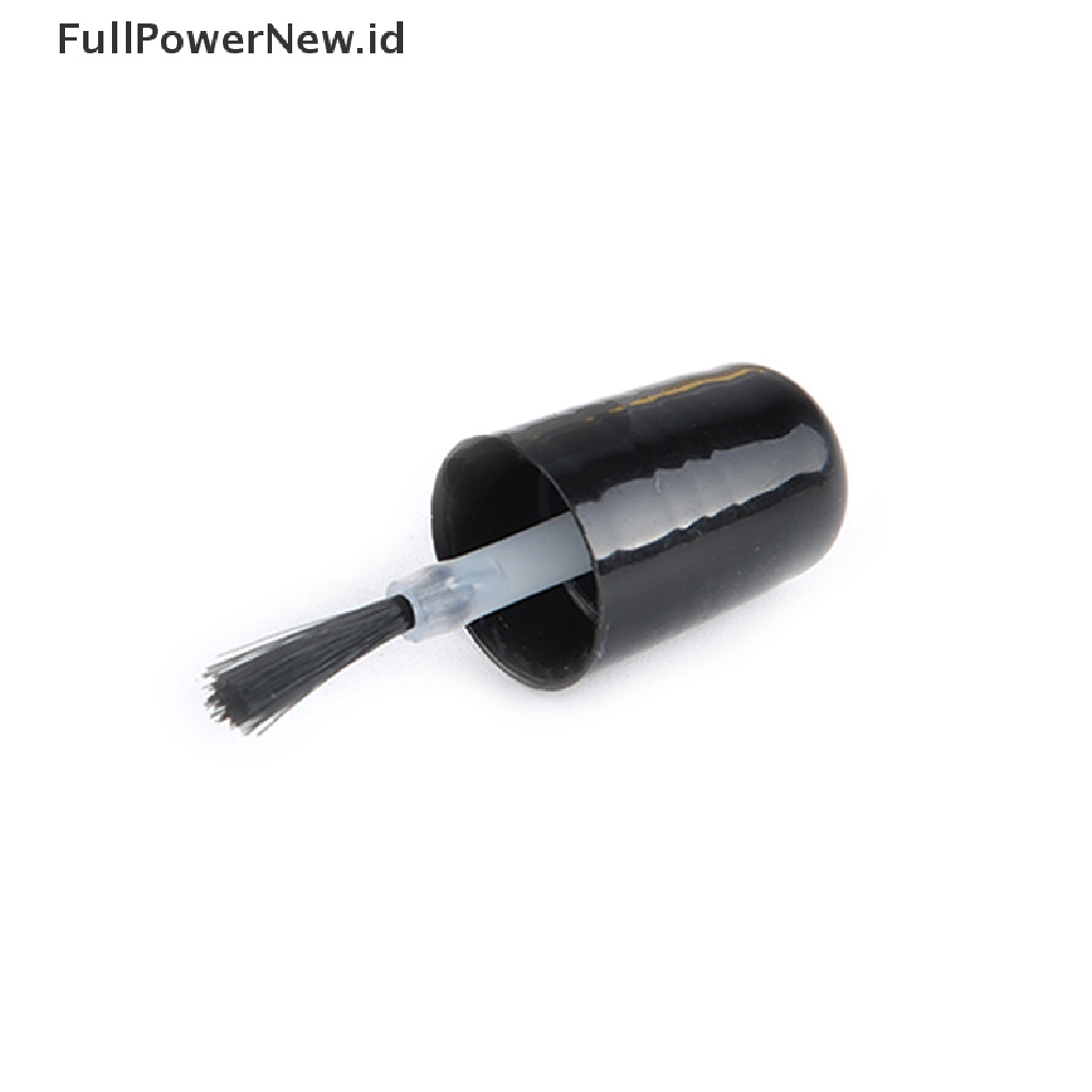 Power 2ml/3ml Wadah Penyimpanan Botol Kaca Bening Kutek Kosong Dengan Tutup Hitam ID