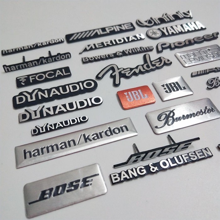 

EMBLEM ALUMUNIUM STICKER DECALS 3D LOGO BOSE JBL HARMAN KARDON GRADE - HarmanK Tulisan