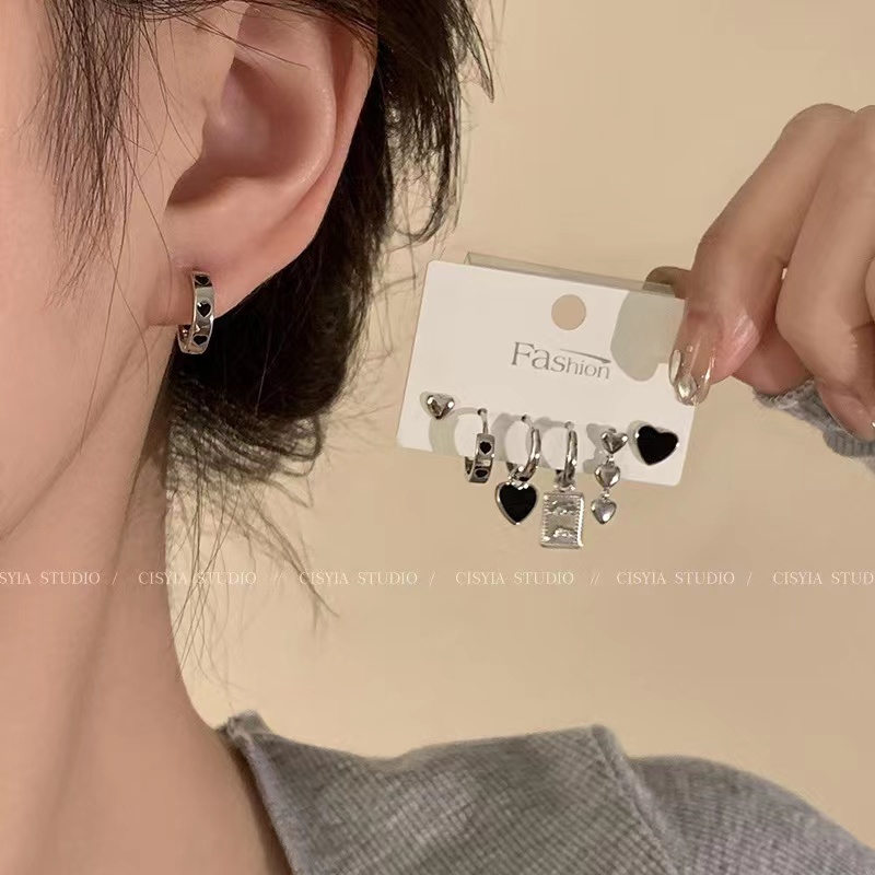 IFYOU Dodder Anting Kupu-Kupu Mutiara Vintage Silver Stud Earring Untuk Wanita Aksesoris Perhiasan Fashion