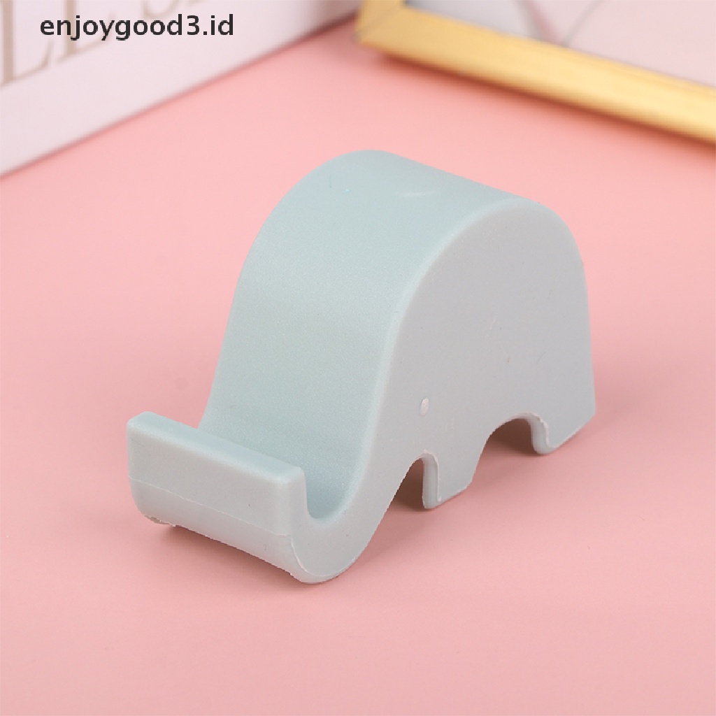 [Rready Stock] 10Pcs Lovely Elephant Mobile Phone Holder Dudukan Meja Stand Holder Plastik (ID)