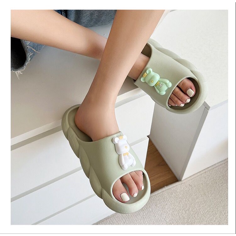 GROSIRTAS TG1642 Sandal Selop Wanita Jelly Import Slipper Motif Bear Besar Fashion Kekinian