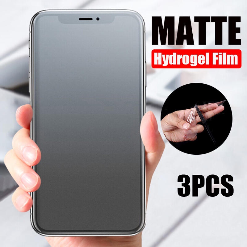 IPHONE 3pcs film Hidrogel matte Depan Untuk Iphone14 13 12 11 Pro MAX Plus film Pelindung Layar Belakang Buram Mini Untuk Iphone7 8 6 6S Plus SE 2022 2020 14Plus 13Mini 12Mini