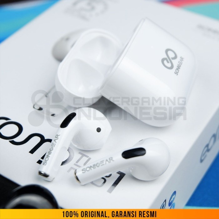 SonicGear TWS 1 2021 Wireless with Charging Case - Gaming Earphone