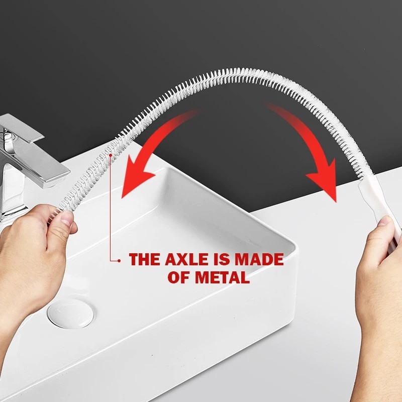 45/72cm Dipanjangkan Sikat Pembersih Saluran Pipa Dredging Alat Fleksibel Kamar Mandi Floor Drain Wastafel Dapur Pembersih Pipa Selokan Sumbatan Hair Remover