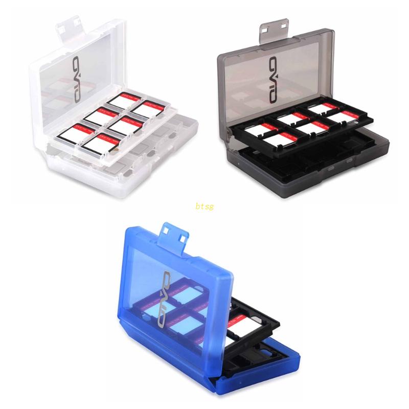 Btsg Kotak Penyimpanan Holder Kartu Game Shockproof Untuk NS Cartridge Holder Carry Storage