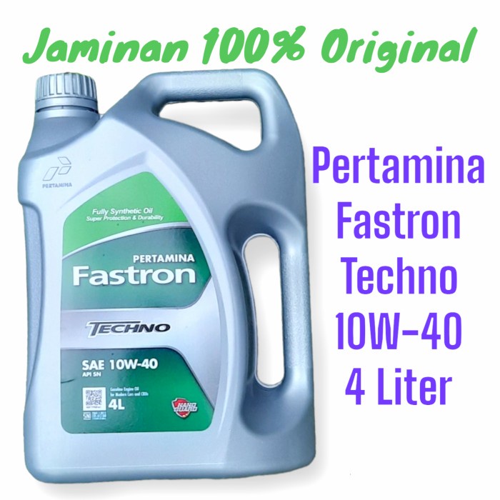 MURAH-Oli Mesin Mobil 4 Liter - ORIGINAL PERTAMINA FASTRON TECHNO SAE 10W-40