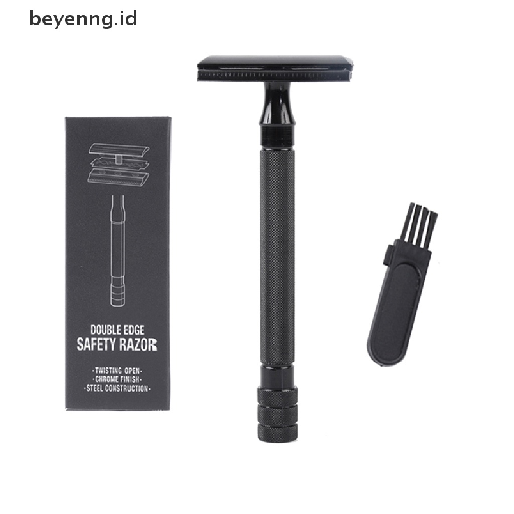 Beyen Classic Mens Shaver Cukur Pengaman Adjustable Dengan Sikat Kecil ID